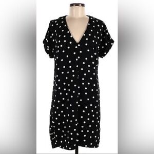 a new day Black and White Polka Dot Top